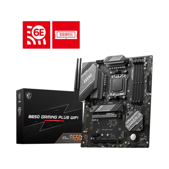 Дънна платка MSI Main Board Desktop B650 Gaming Plus WIFI, ATX, Socket AM5, 4x DDR5, 2x PCIe x16