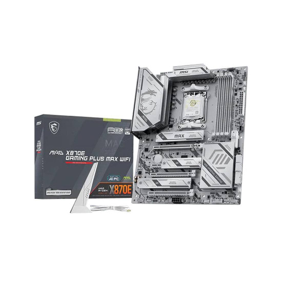 Дънна платка MSI X870E GAMING PLUS MAX WIFI, ATX, AM5, Wi-Fi 7, Bluetooth