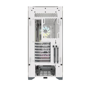 Кутия за компютър Corsair iCUE 5000X RGB Tempered Glass Mid-Tower Smart Case, White