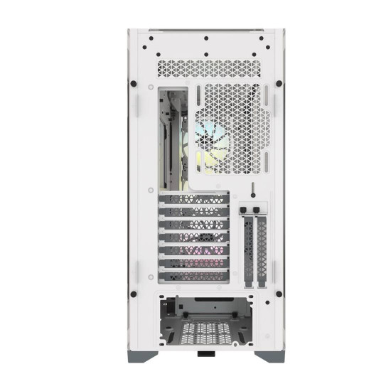 Кутия за компютър Corsair iCUE 5000X RGB Tempered Glass Mid-Tower Smart Case, White