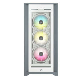 Кутия за компютър Corsair iCUE 5000X RGB Tempered Glass Mid-Tower Smart Case, White