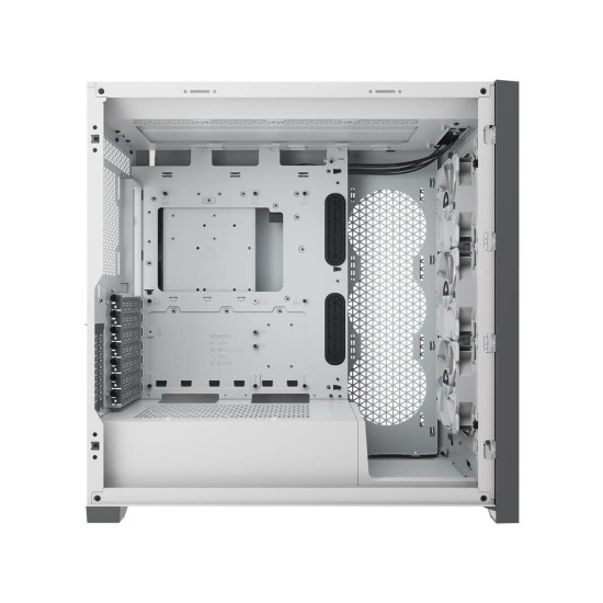 Кутия за компютър Corsair iCUE 5000X RGB Tempered Glass Mid-Tower Smart Case, White