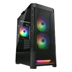 Кутия за компютър COUGAR AIRFACE RGB PC Case, Mid Tower, Black