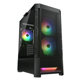 Кутия за компютър COUGAR AIRFACE RGB PC Case, Mid Tower, Black