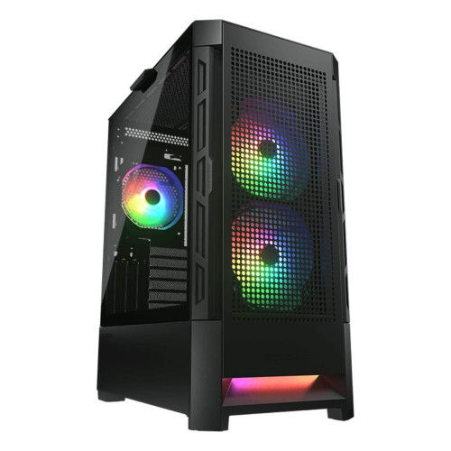 Кутия за компютър COUGAR AIRFACE RGB PC Case, Mid Tower, Black