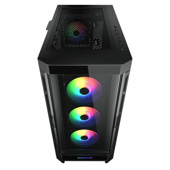 Кутия за компютър COUGAR DUOFACE PRO RGB PC Case, Mid Tower, Black
