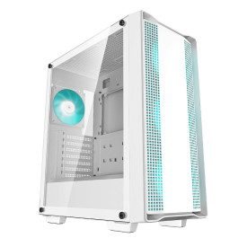 Кутия за компютър DeepCool CC560 WH V2, Mid Tower, 4 предварително инсталирани 120 mm LED вентилатора, White