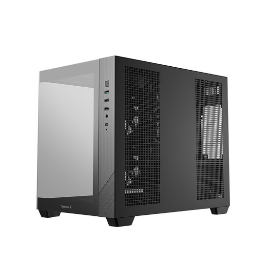 Кутия за компютър DeepCool CG330-3F, Mid Tower, 1 x USB 3.0, 2 x USB 2.0, 1 x Audio, Black