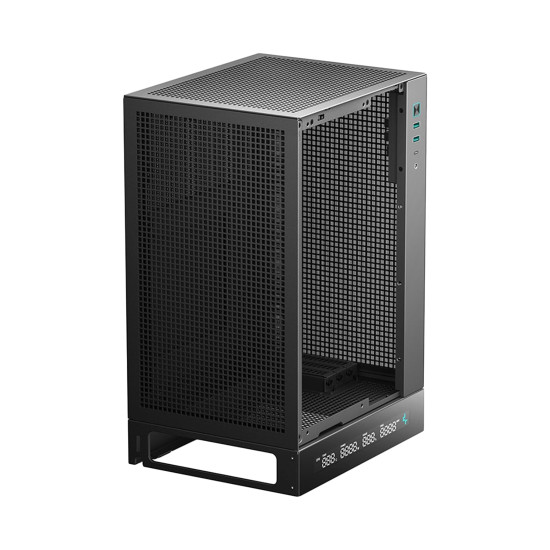 Кутия за компютър DeepCool CH170 DIGITAL, 2 x USB 3.0, 1 x USB Type-C Gen 2, 1 x Audio, Black