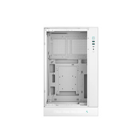 Кутия за компютър DeepCool CH270 DIGITAL WH, Mini Tower, Digital дисплей, Tempered Glass, Mesh, White