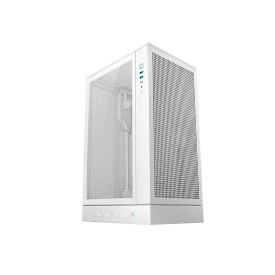 Кутия за компютър DeepCool CH270 DIGITAL WH, Mini Tower, Digital дисплей, Tempered Glass, Mesh, White