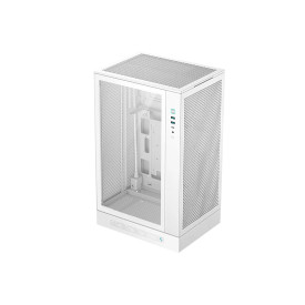Кутия за компютър DeepCool CH270 DIGITAL WH, Mini Tower, Digital дисплей, Tempered Glass, Mesh, White