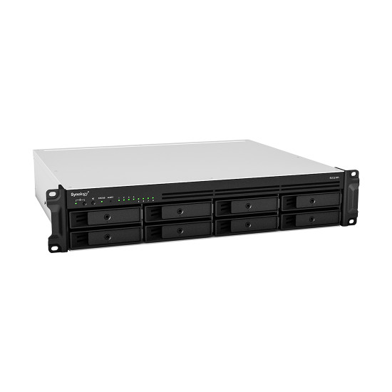 NAS устройство Synology RackStation RS1221+, 8-bay, AMD Ryzen V1500B, 4GB RAM, 4x RJ-45 LAN, 2x USB 3.2
