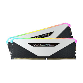 RAM памет Corsair Vengeance RGB RT, 32GB (2x16GB) DDR4, 3600MT/s, CL18, White, Kit of 2