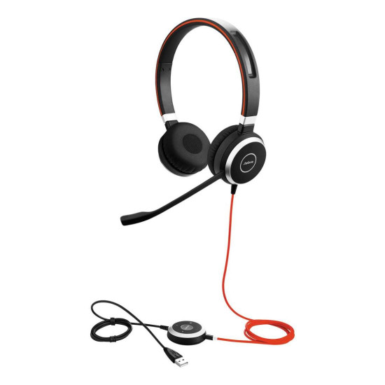 Слушалки Jabra Evolve 40 MS Stereo, USB-A, 3.5 мм жак, 150 - 7000 Hz, Black