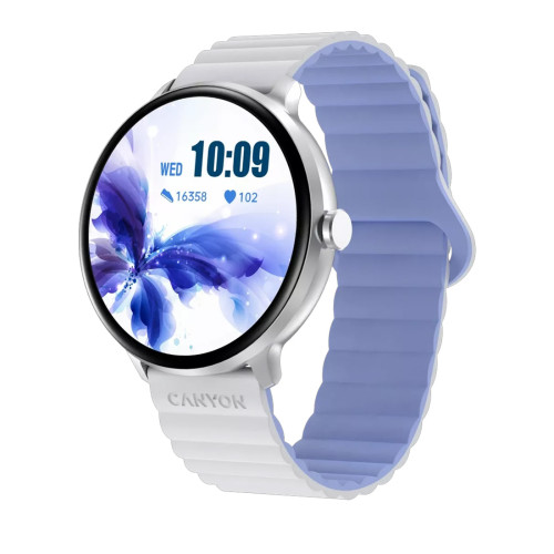 Смарт часовник Canyon Jacky SW-69, 47 mm, White Blue