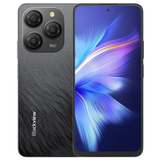 Смартфон Blackview Shark 9, 6.67 инча, HD+ IPS (720x1604), 90Hz, 8GB RAM & 256GB ROM, LPDDR4X + UFS2.2, DokeOS 4.0 (Android 14), 5000mAh, 18W, 4G, 5G Band, Black