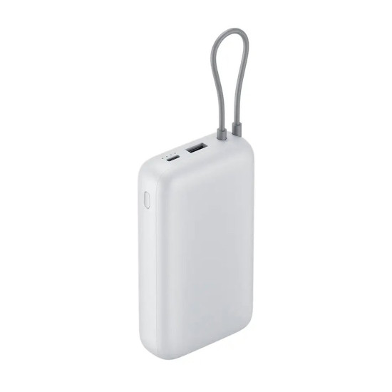 Външна батерия Xiaomi, 20000 mAh, вграден кабел, GL, Light Gray