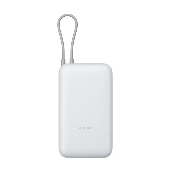 Външна батерия Xiaomi, 20000 mAh, вграден кабел, GL, Light Gray