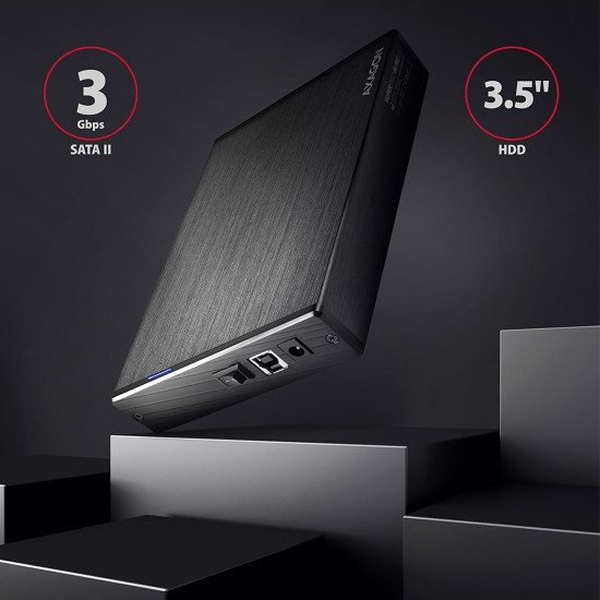 Външна кутия за диск AXAGON EE35-XA3, USB 3.2, 3.5 инча HDD
