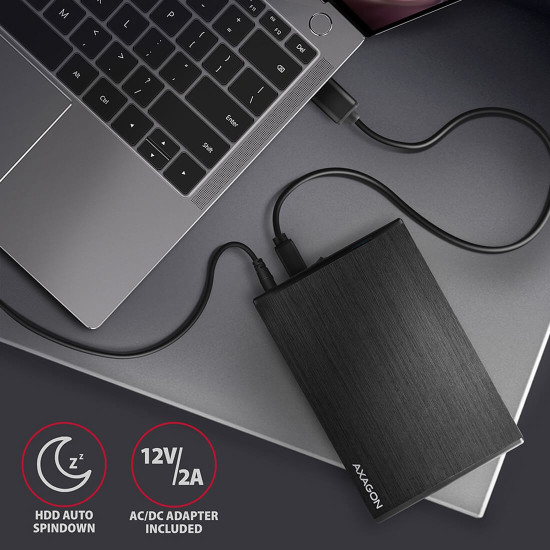 Външна кутия за диск AXAGON EE35-XA3, USB 3.2, 3.5 инча HDD