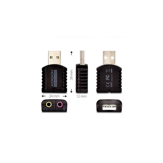 Външна звукова карта AXAGON ADA-17, USB2.0, Stereo HQ