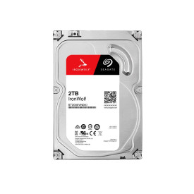 Вътрешен твърд диск Seagate IronWolf, 2TB, 3.5 инча, SATA 6Gb/s, 5900 RPM, 64MB кеш, CMR, за NAS, ST2000VN004