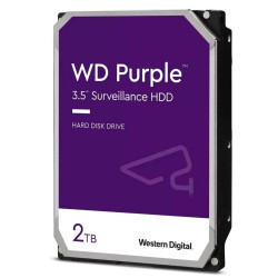 Вътрешен твърд диск Western Digital, 3.5 инча, 2 TB, 256 MB кеш, 5400 RPM, SATA 6 Gb/s, Purple