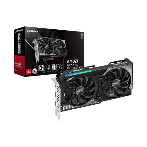 Видеокарта ASROCK AMD Radeon RX 9060 XT Challenger, 16 GB GDDR6, 128-bit, HDMI, 2 x DisplayPort