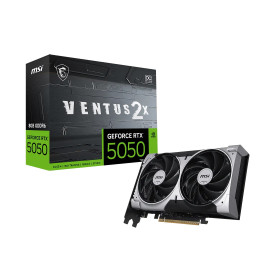 Видеокарта MSI GeForce RTX 5050 8G VENTUS 2X OC, 8 GB GDDR6, 128-bit, Boost до 2602 MHz