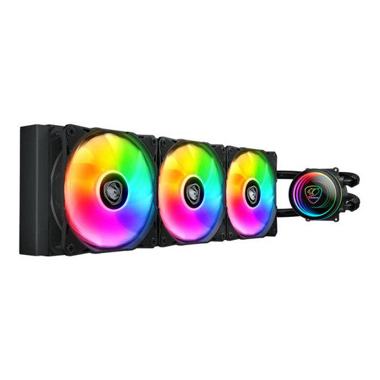 Водно охлаждане Cougar Poseidon Elite ARGB 360, 360 mm, ARGB, 3x 120 mm, Black