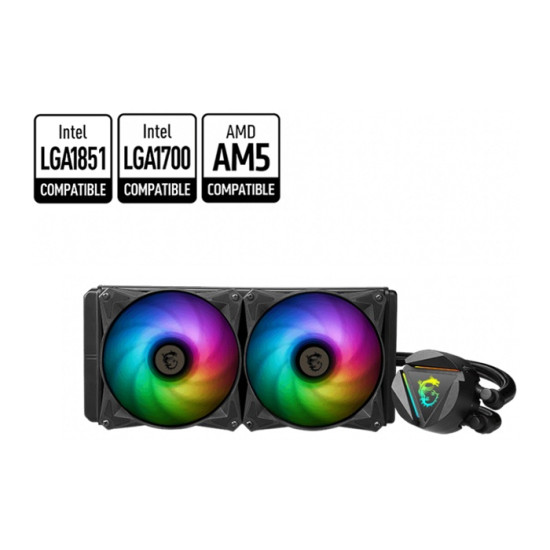 Водно охлаждане за процесор MSI MAG CORELIQUID 240R V2, 2x 120mm