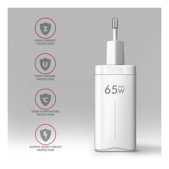Зарядно AXAGON ACU-DPQ65W, White