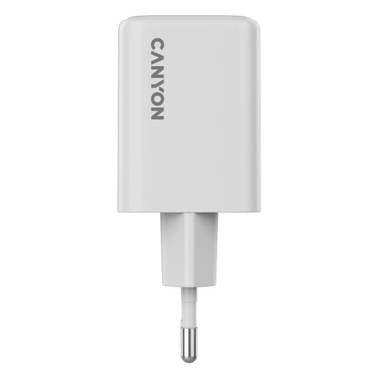 Зарядно CANYON CU45CC GaN, 45W, 2xPD, EU, White