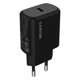 Зарядно CANYON OnCharge 200, 20W, 1xPD, EU, Black