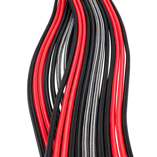 Комплект модинг кабели 1stPlayer Custom Modding Cable Kit Black/Red/Gray - ATX24P, EPS, PCI-e - BRG-001