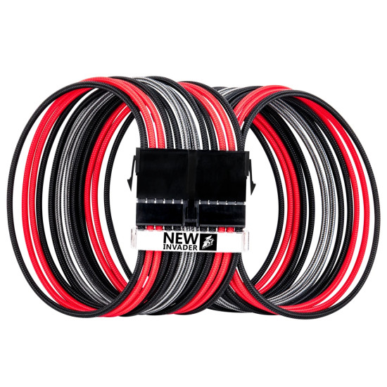 Комплект модинг кабели 1stPlayer Custom Modding Cable Kit Black/Red/Gray - ATX24P, EPS, PCI-e - BRG-001