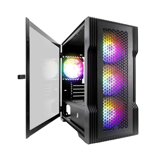 Кутия за компютър 1stPlayer Case mATX - TRILOBITE T3 Mesh Black
