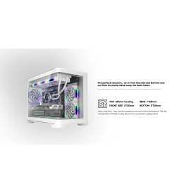 Кутия за компютър 1stPlayer Case mATX - UV6 White