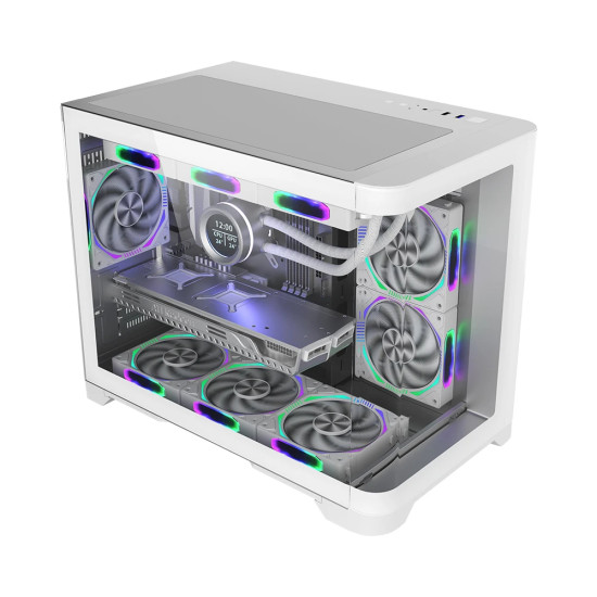 Кутия за компютър 1stPlayer Case mATX - UV6 White