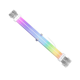 Удължителен кабел 1stPlayer Extension Modding Cable PCIe 6+2PIN Addressable RGB White - NC2-8P-WH