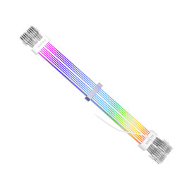 Удължителен кабел 1stPlayer Extension Modding Cable PCIe 6+2PIN Addressable RGB White - NC2-8P-WH