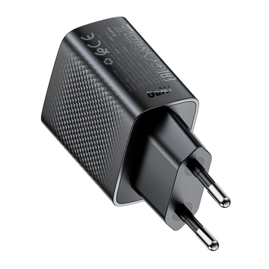 Зарядно Acefast Charger Wall GaN PD 30W - A98 - USB-C x 1, USB-A x 1, Black
