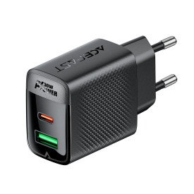 Зарядно Acefast Charger Wall GaN PD 30W - A98 - USB-C x 1, USB-A x 1, Black