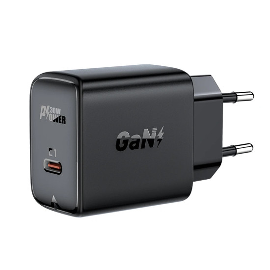 Зарядно Acefast GaN PD30W - A21 - USB-C x 1, Black