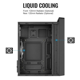 Кутия за компютър AeroCool Case mATX - CS-109-G-BK-v1 - FRGB, Tempered Glass