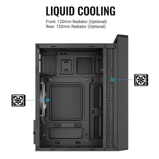 Кутия за компютър AeroCool Case mATX - CS-109-G-BK-v1 - FRGB, Tempered Glass