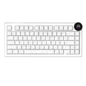 Безжична клавиатура Ajazz Wireless Gaming Mechanical Keyboard AK820 V2 PRO - White peach Switch [Linear] (English US), White