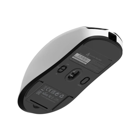 Безжична мишка Ajazz AJ159 V2 MC - Wireless Gaming Mouse - 1K, Magnetic Charging Dock, White