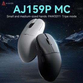 Безжична мишка Ajazz AJ159P MC - Wireless Gaming Mouse - 1K, Magnetic Charging Dock, White